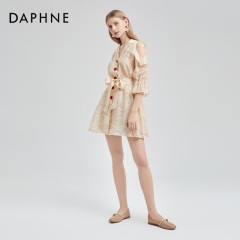 Daphne/达芙妮2020春季新品玛丽珍平底单鞋女舒适平底休闲奶奶鞋