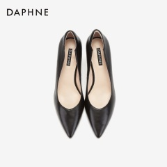 Daphne/达芙妮2020春优雅时尚单鞋女剪裁高跟鞋【羊皮】高跟鞋