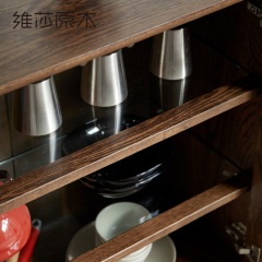 维莎北欧实木餐边柜橡木现代简约大收纳柜厨房柜子餐厅客厅茶水柜