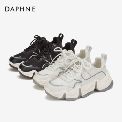 Daphne/达芙妮2020春撞色拼接女智熏鞋网红增高老爹鞋