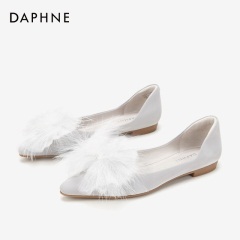 Daphne/达芙妮2020春季新品时尚尖头中空奥赛鞋中跟女单鞋