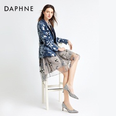 Daphne/达芙妮2020春新品闪亮耀眼宴会鞋高跟鞋优雅灵动璀璨婚鞋