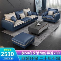 现代简约客厅组合家具科技布意式极简北欧风格轻奢小户型布艺沙发