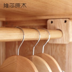 维莎衣柜实木2/4门原木小户型橡木卧室现代简约北欧多功能收纳柜
