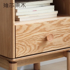 维莎日式全实木床头柜橡木抽屉储物柜现代简约小户型卧室家具斗柜