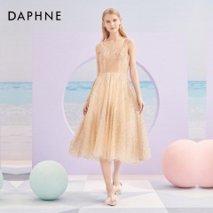 Daphne/达芙妮2020春季新品时尚尖头中空奥赛鞋中跟女单鞋