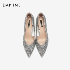 Daphne/达芙妮2020春新品闪亮耀眼宴会鞋高跟鞋优雅灵动璀璨婚鞋