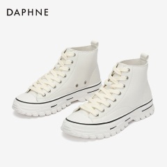 Daphne/达芙妮2020春季新品板鞋女高帮单鞋活力运动底台休闲鞋