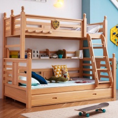 百纯 实木儿童床子母床双层床高低床上下床榉木成人母子床上下铺