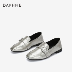 Daphne/达芙妮2020春季新乐福鞋女踩跟鞋【桂冠传说钻扣】平底鞋