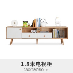 维莎全实木电视柜现代简约落地橡木矮柜北欧小户型白色收纳储物柜