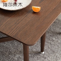 维莎全实木双折叠餐桌简约现代小户型餐桌椅组合北欧橡木伸缩饭桌