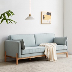 维莎实木沙发北欧小户型布艺沙发简约现代客厅双人三人位沙发新款