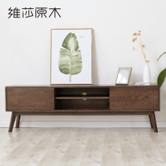 维莎实木电视柜组合橡木现代简约小户型地柜1.6米1.8米客厅家具