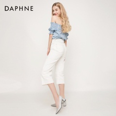 Daphne/达芙妮春秋新款时尚气质闪耀防磨粗跟高跟鞋单鞋女