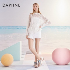 Daphne/达芙妮2020春季新品INS百搭女单鞋撞色拼接运动鞋