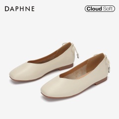 Daphne/达芙妮2020春季新品简约纯色奶奶鞋优雅纯色舒适单鞋