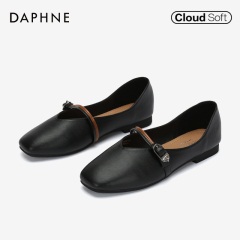 Daphne/达芙妮2020春季新品玛丽珍平底单鞋女舒适平底休闲奶奶鞋