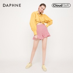 Daphne/达芙妮春秋新款个性拼接透明鞋女网红休闲鞋女