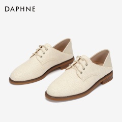 Daphne/达芙妮2020年春英伦小皮鞋女学院风休闲鞋平底圆头牛津鞋