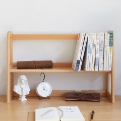 维莎实木书桌置物架简易榉木架子现代学生书桌桌面整理收纳置物架