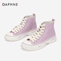 Daphne/达芙妮2020春季新品板鞋女高帮单鞋活力运动底台休闲鞋