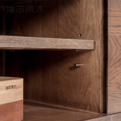 维莎实木电视柜组合橡木现代简约小户型地柜1.6米1.8米客厅家具