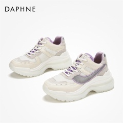 Daphne/达芙妮秋季拼接撞色运动鞋拼接复古老爹跑步鞋