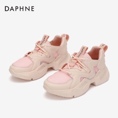 Daphne/达芙妮2020春季新款舒适厚底透气网布运动鞋