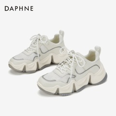 Daphne/达芙妮2020春撞色拼接女智熏鞋网红增高老爹鞋