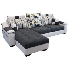 百纯布艺沙发小户型客厅整装组合转角北欧现代套装简约科技布沙发