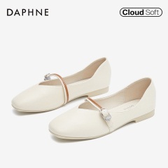 Daphne/达芙妮2020春季新品玛丽珍平底单鞋女舒适平底休闲奶奶鞋