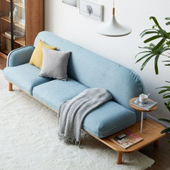 维莎纯实木沙发简约现代小户型可拆洗型布艺沙发2019客厅新款家具