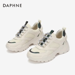 Daphne/达芙妮2020春拼接透气可调节后跟发泡厚底柔弹运动休闲鞋
