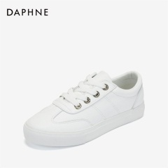 Daphne/达芙妮春秋清新甜美小白鞋简约低帮板鞋女