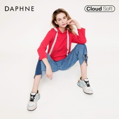 Daphne/达芙妮春秋新款潮街头拼接厚底运动跑步鞋老爹鞋女