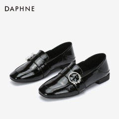 Daphne/达芙妮2020春季新乐福鞋女踩跟鞋【桂冠传说钻扣】平底鞋