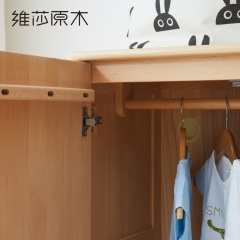 维莎全实木儿童衣柜北欧小户型榉木小衣橱现代简约卧室收纳柜新款