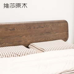 维莎北欧日式实木双人床1.5/1.8米小户型现代简约经济型卧室家具