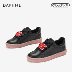 Daphne/达芙妮春秋新款LOVE厚底休闲鞋耐磨果冻鞋女板鞋