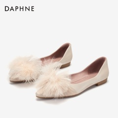 Daphne/达芙妮2020春季新品时尚尖头中空奥赛鞋中跟女单鞋