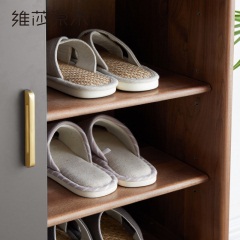 维莎实木鞋柜简约现代多层收纳储物柜家用门口大容量胡桃木门厅柜