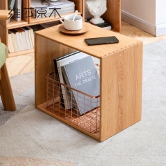 维莎全实木自由组合格子柜现代简约多功能边几北欧橡木桌上置物架