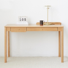 维莎全实木书桌橡木写字台书法桌练字办公桌北欧现代简约书房家具