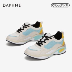 Daphne/达芙妮春秋新款潮街头拼接厚底运动跑步鞋老爹鞋女