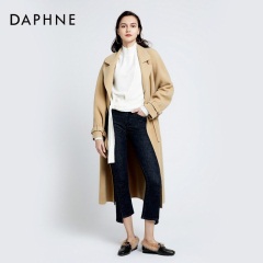 Daphne/达芙妮冬毛毛鞋女外穿加绒休闲优雅新款兔毛乐福鞋