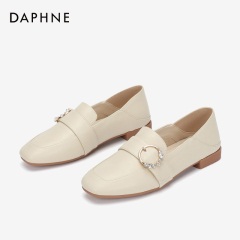 Daphne/达芙妮2020春季新乐福鞋女踩跟鞋【桂冠传说钻扣】平底鞋