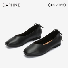 Daphne/达芙妮2020春季新品简约纯色奶奶鞋优雅纯色舒适单鞋