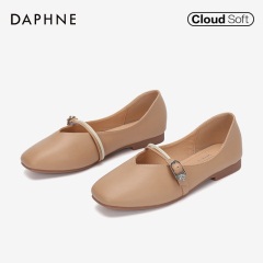 Daphne/达芙妮2020春季新品玛丽珍平底单鞋女舒适平底休闲奶奶鞋