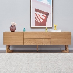 维莎北欧全实木电视柜组合橡木现代简约环保小户型客厅地柜新品
